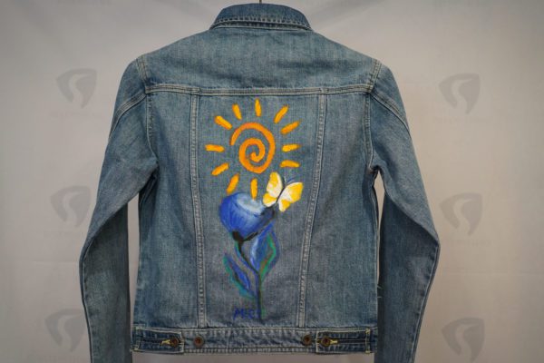 Sonne mit Blume auf Kuyichi Women Rider Jacket Vintage