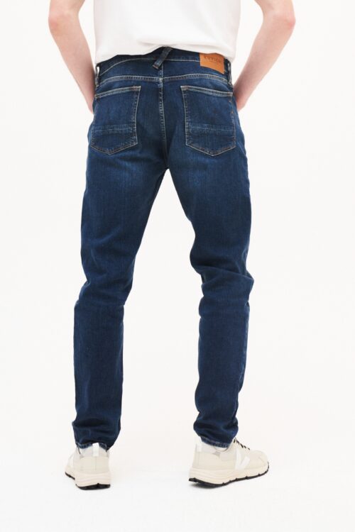 Jim Tapered Classic Indigo Hinten
