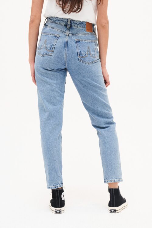 Nora Loose Tapered Heritage Blue Hinten
