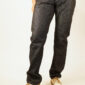 MENS SLIM STRAIGHT JEANS - BLACK LIGHT ONE WASH Frontal