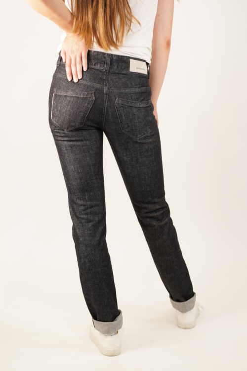 WOMENS SLIM JEANS - BLACK LIGHT ONE WASH Hinten