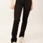 WOMENS STRAIGHT JEANS - BLACK ONE WASH Frontal