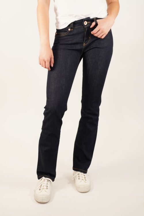 WOMENS STRAIGHT JEANS - RAW ONE WASH Frontal
