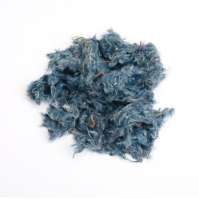Baumwollfasern aus alten Jeans