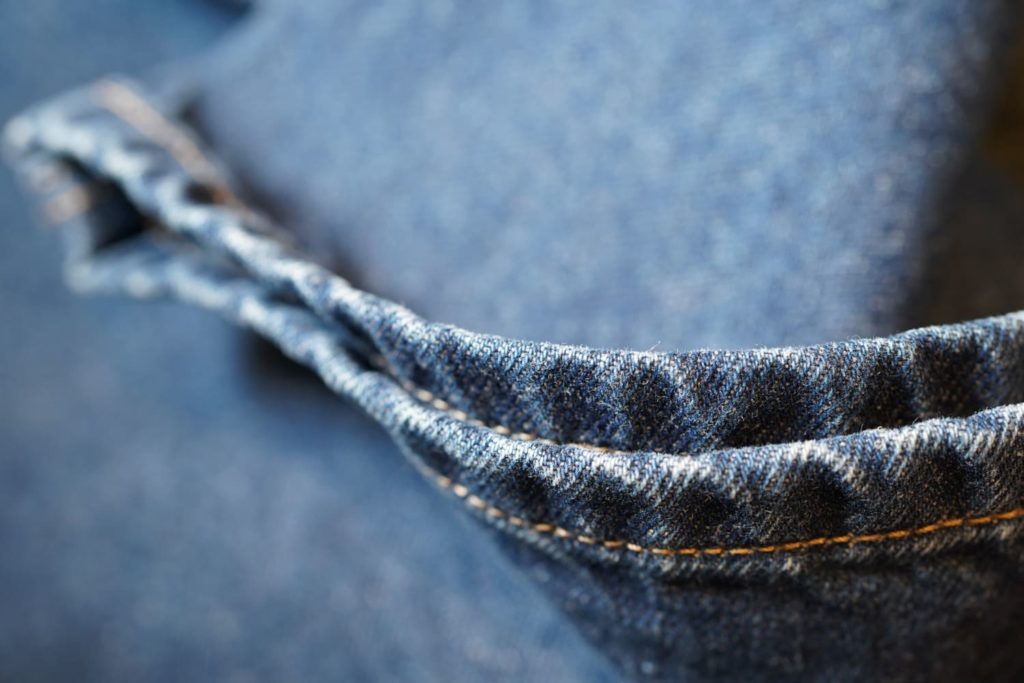 Roping Effekt bei gewaschenen Jeans