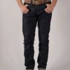 bMS Jeremiah Watt 4,5cm Ledergürtel SAND mit bMS 1869 Jeans und schwarzem T-Shirt