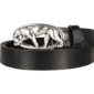 bMS Puma 3cm Ledergürtel PURE BLACK gerollt