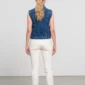 Feuervogl fv-Sa:na Denim Vest Hemp Denim Medium Blue hinten komplett
