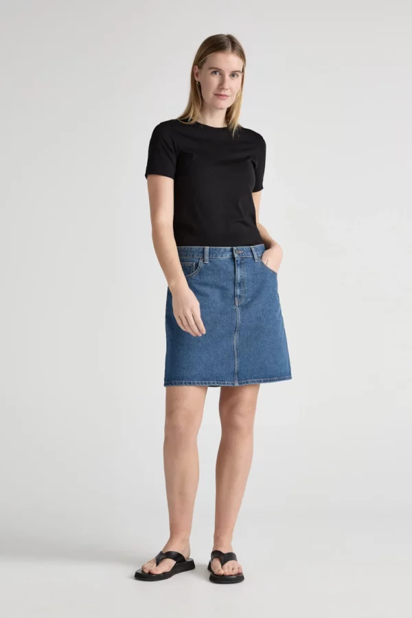 MUD Audry Mini Skirt Medium Stone - Frontal komplett MUD Audry Mini Skirt Medium Stone - Frontal komplett