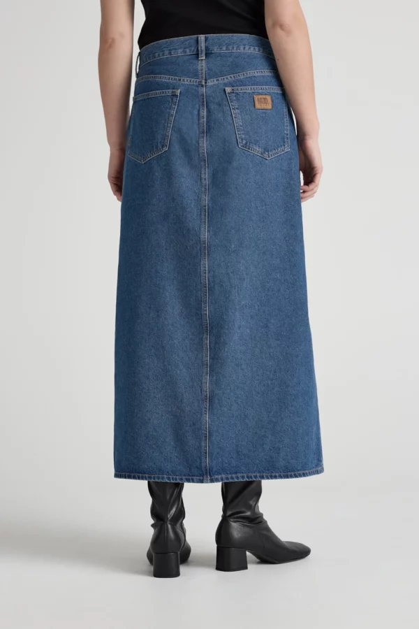 MUD Lena Long Skirt Medium Stone - hinten MUD Lena Long Skirt Medium Stone - hinten