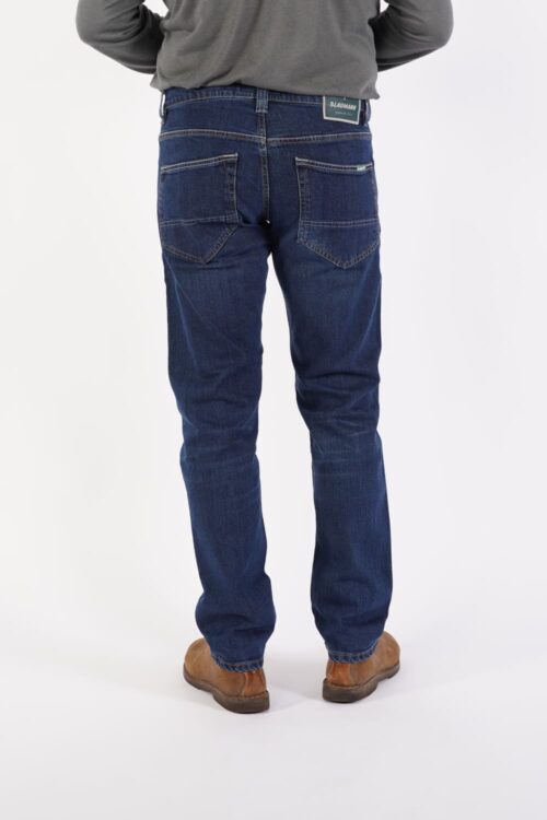Schmaler Blaumann Konzept dark used wash Hinten