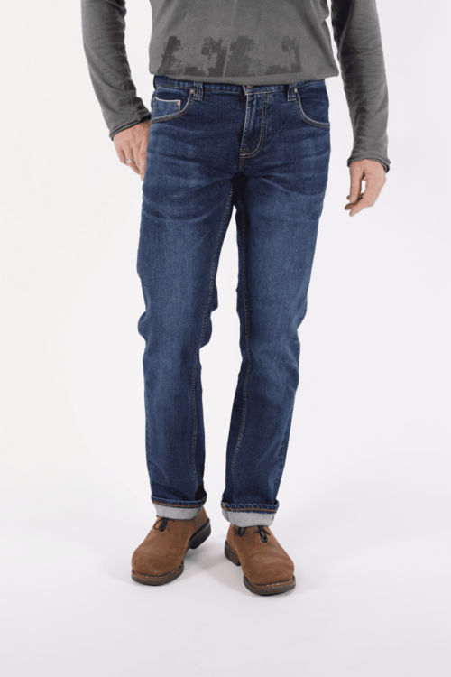 Schmaler Blaumann Selvedge Heavy Stone Used frontal