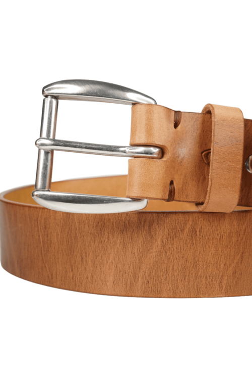 bMS Jeremiah Watt 4,5cm Ledergürtel BROWN DONKEY gerollt