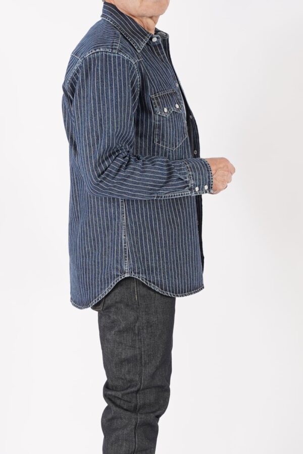 Tellason Cowboy Shirt Wabash Blue-White rechte Seite Tellason Cowboy Shirt Wabash Blue-White rechte Seite