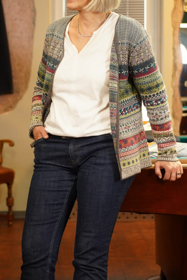 Barbara in Schweikardt DUNCQUE Jacke Grau-Bunt Barbara in Schweikardt DUNCQUE Jacke Grau-Bunt