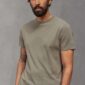 About Companions LIRON t-shirt eco pique dusty olive frontal
