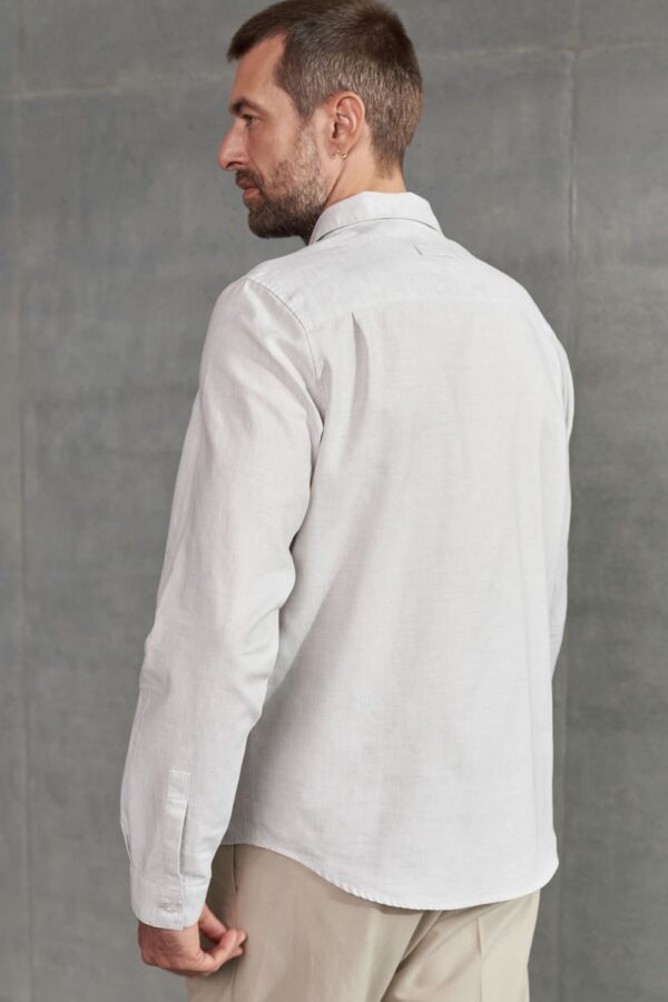 About Companions SIMON shirt men linen stone white Hinten About Companions SIMON shirt men linen stone white Hinten
