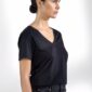 Bread & Boxers V-Neck regular Black Seite