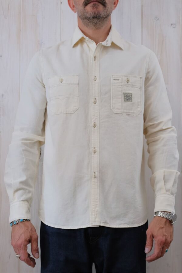 Hens Teeth Shirt Work Canvas Natural frontal Hens Teeth Shirt Work Canvas Natural frontal