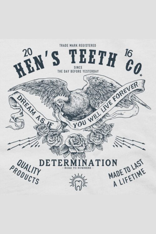 Hens Teeth T-Shirt Determination Tubolar White Print 43 Hens Eagle hinten Motiv