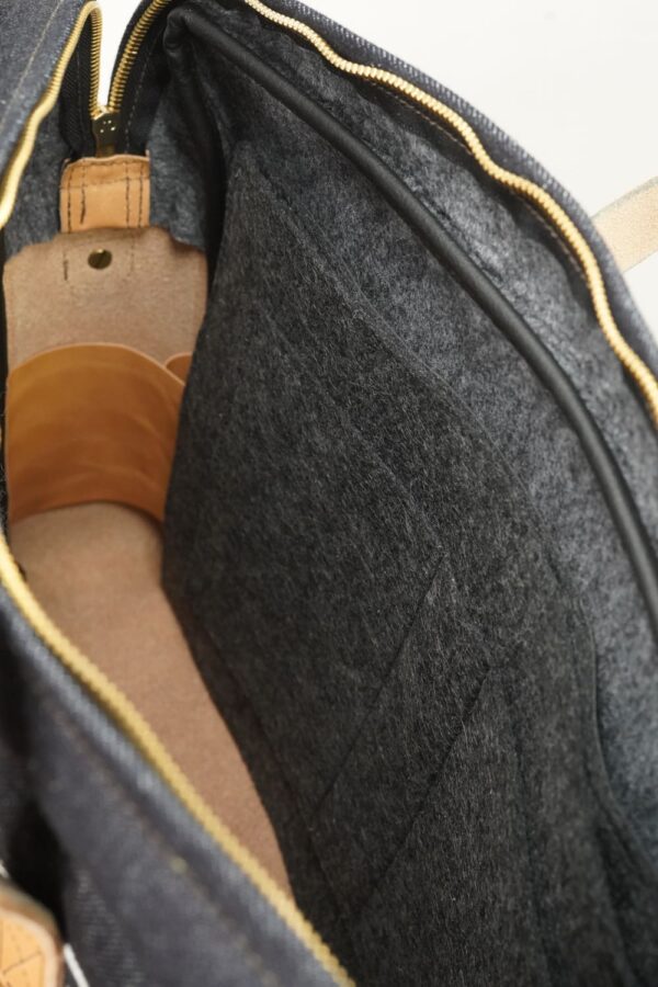 Blaumann x AndSons Kuriertasche Denim innen mit Notepad-Tasche Blaumann x AndSons Kuriertasche Denim innen mit Notepad-Tasche