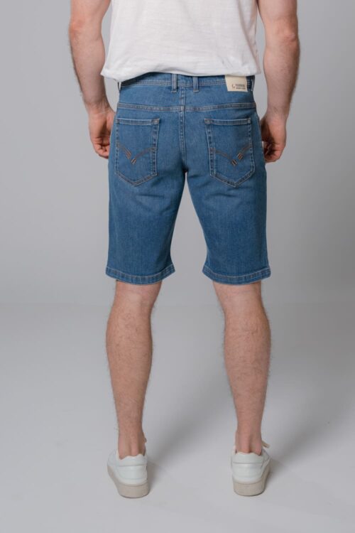 Feuervogl Linus Denim Bermuda Summersky Hinten