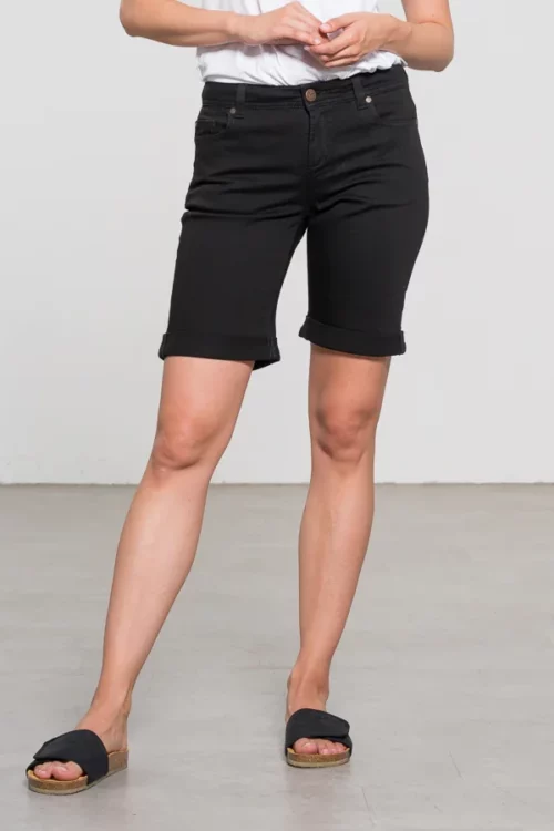 Feuervogl fv-Mol:ly Denim Bermuda Black Black frontal