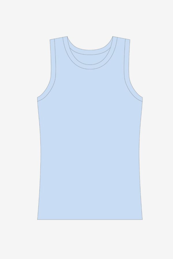 Bread & Boxers Tank Crew-Neck Ribbed Sky Blue freigestellt Bread & Boxers Tank Crew-Neck Ribbed Sky Blue freigestellt