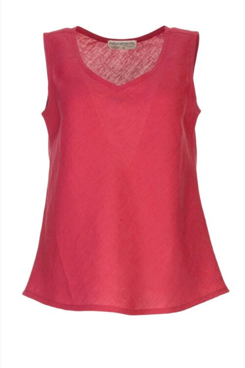 Schweikardt Leinen Top Hibiskus frontal freigestellt