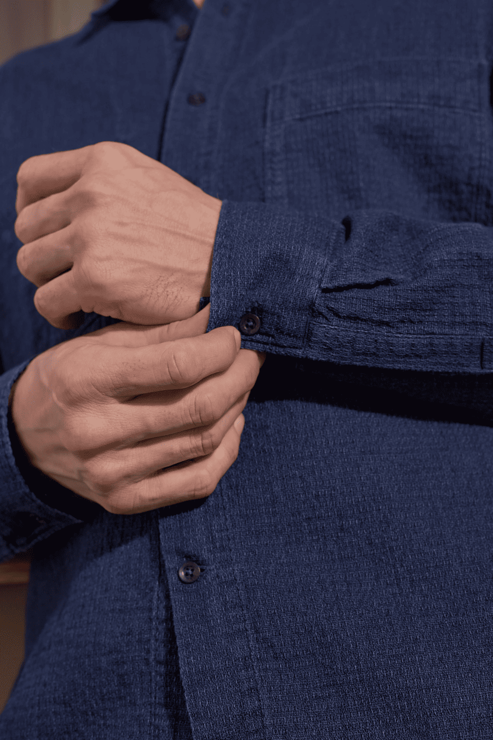 About Companions DARIO structured indigo mid blue Detail