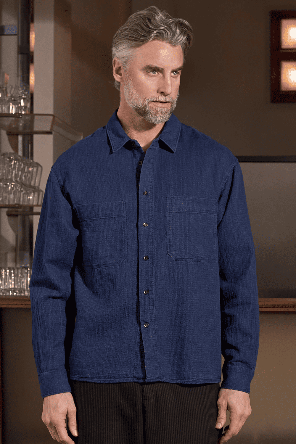 About Companions DARIO structured indigo mid blue frontal