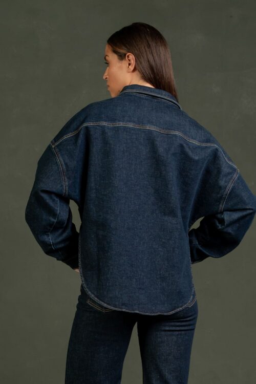Kuyichi Mae Shirt Dark Rinse Hinten