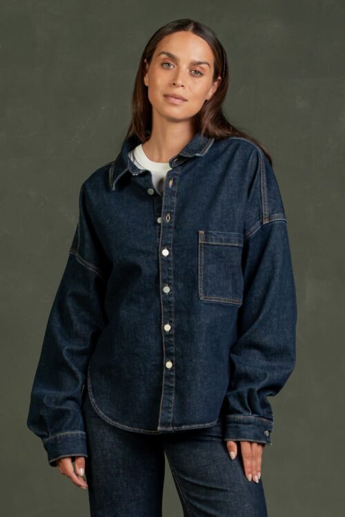Kuyichi Mae Shirt Dark Rinse frontal
