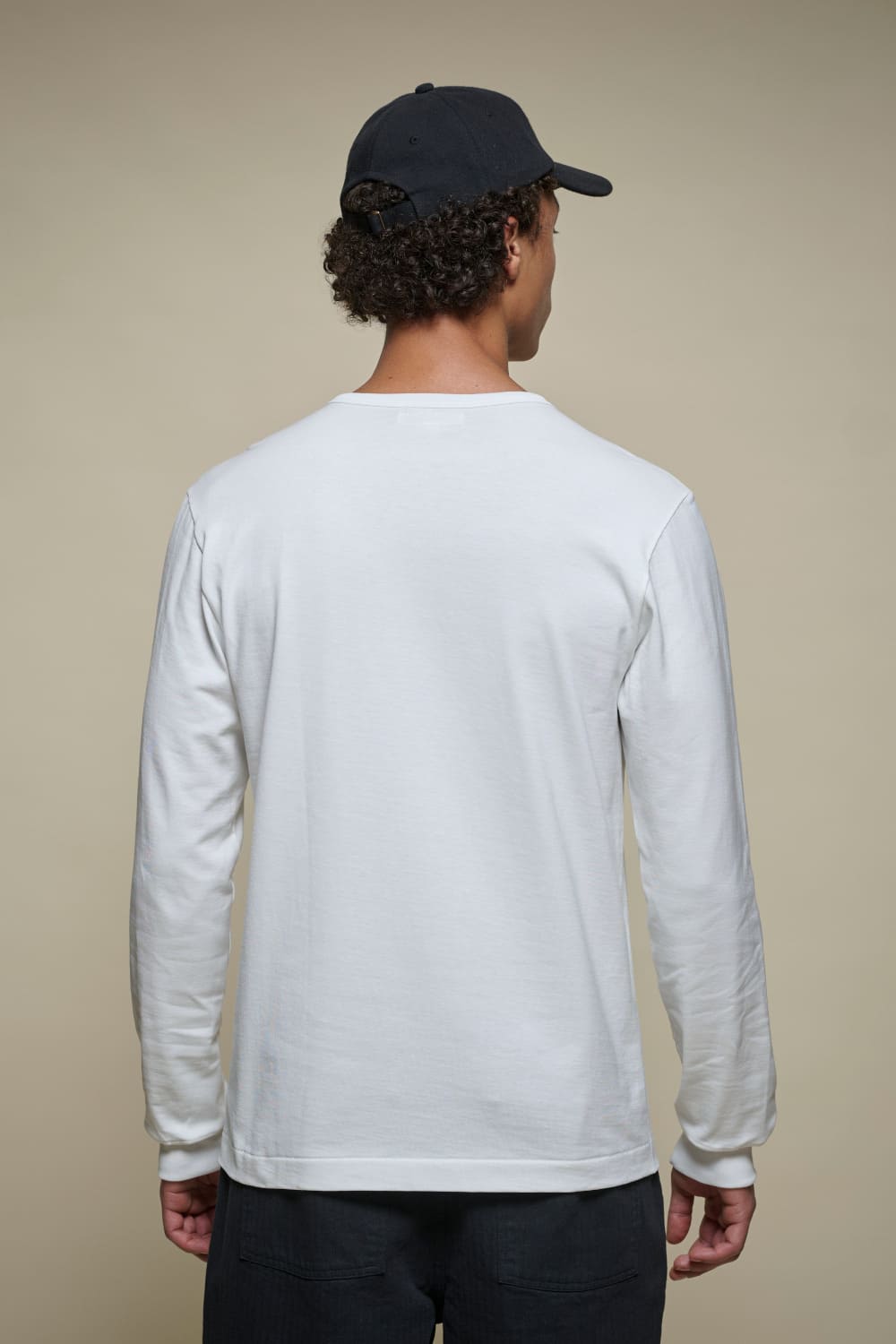 Merz b. Schwanen 2M15LS Men’s Crewneck Longsleeve white Hinten