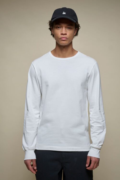 Merz b. Schwanen 2M15LS Men’s Crewneck Longsleeve white frontal