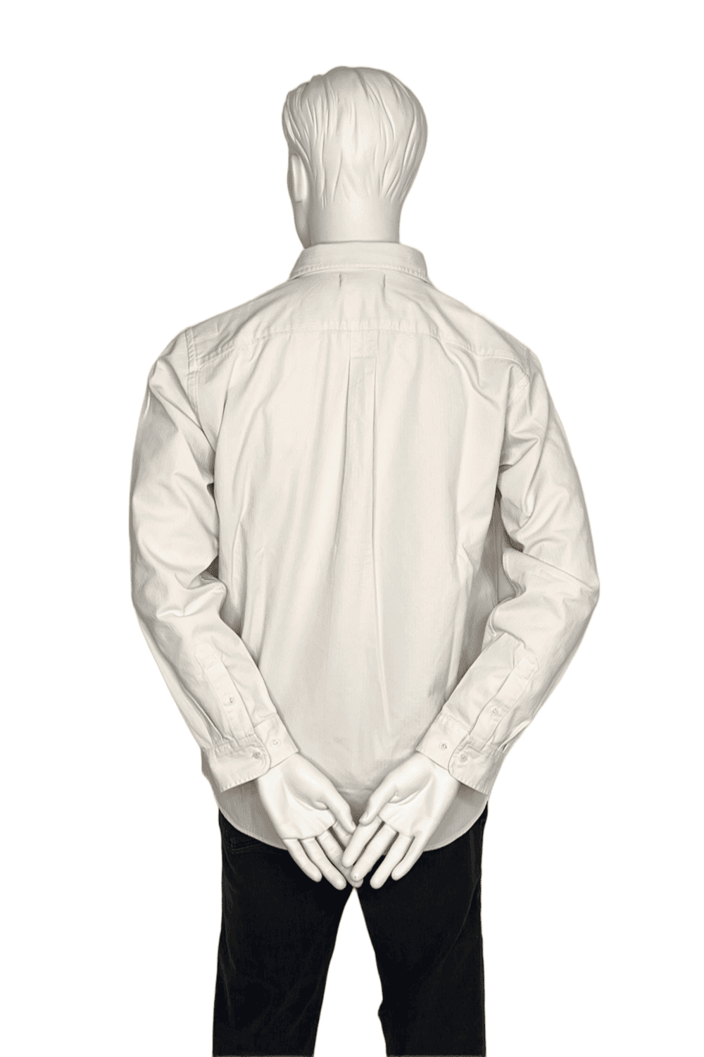 Merz b. Schwanen Herringbone Long Sleeve Shirt nature Hinten