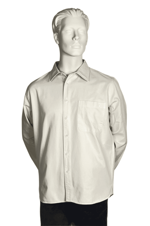 Merz b. Schwanen Herringbone Long Sleeve Shirt nature frontal