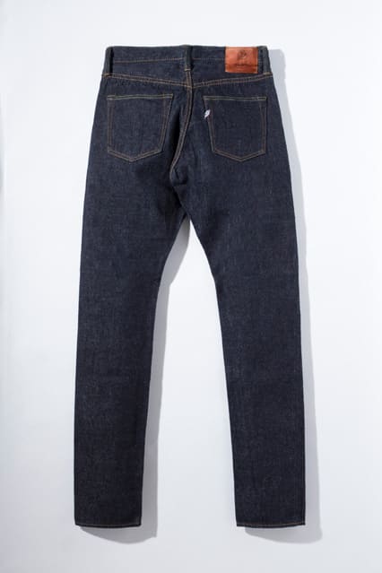 Pure Blue Japan Relaxed Tapered XX-19 14oz Indigo Denim Hinten