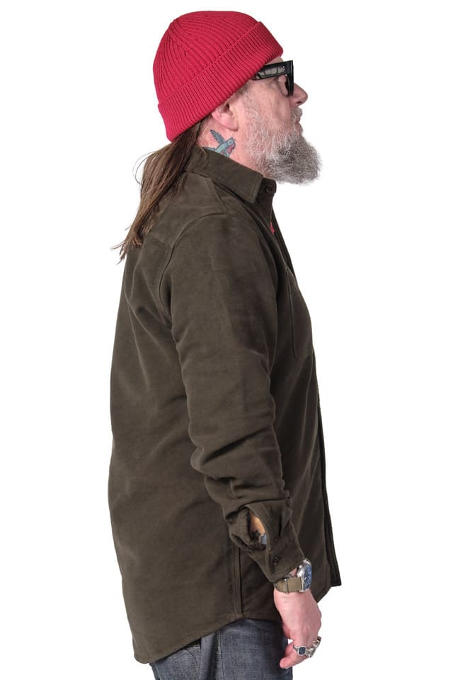 TELLASON Utility Shirt Moleskin Greensburg Chocolate Brown Seite