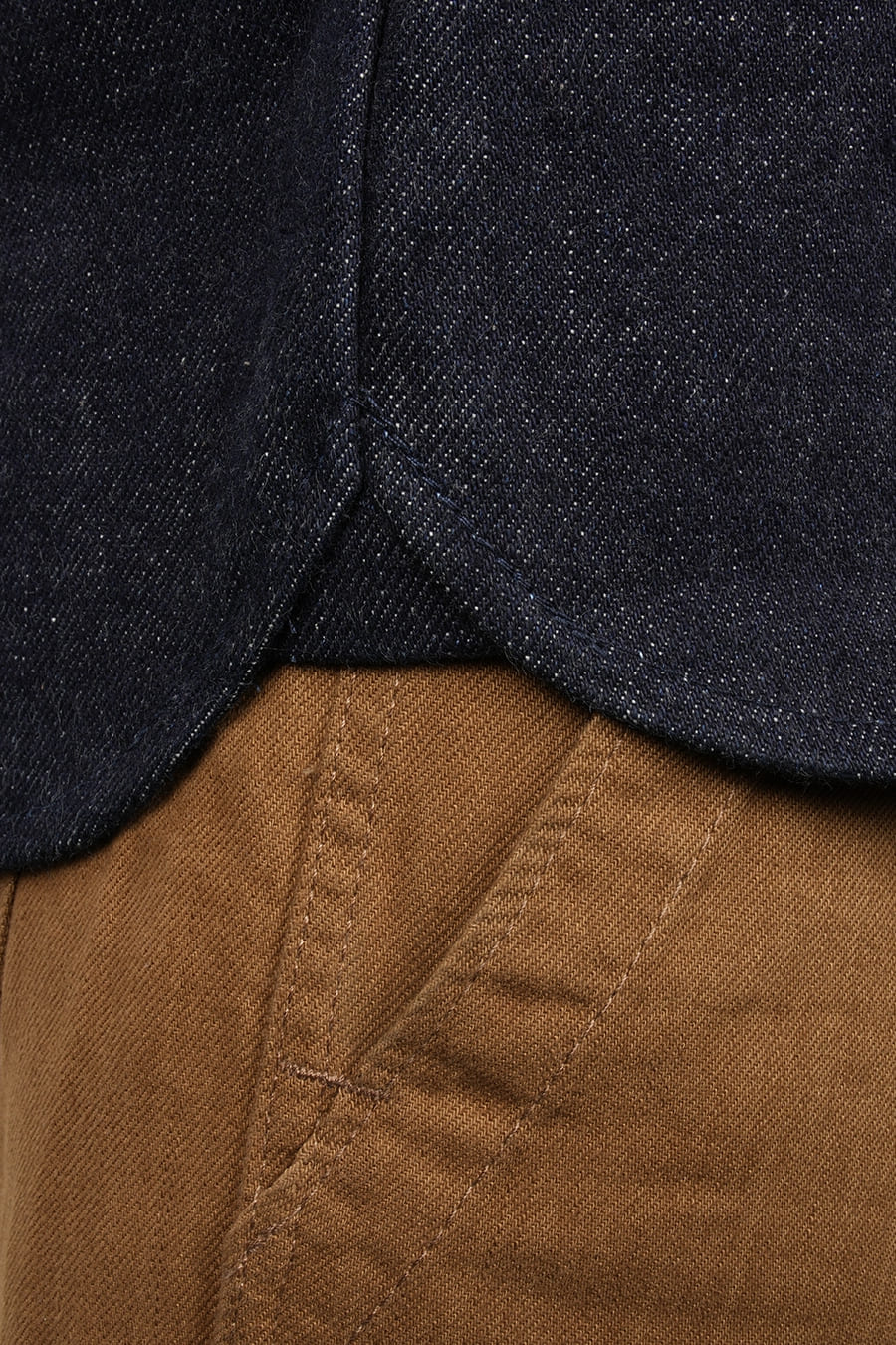 Pike Brothers 1943 CPO Shirt 21oz Denim Saumabschluss