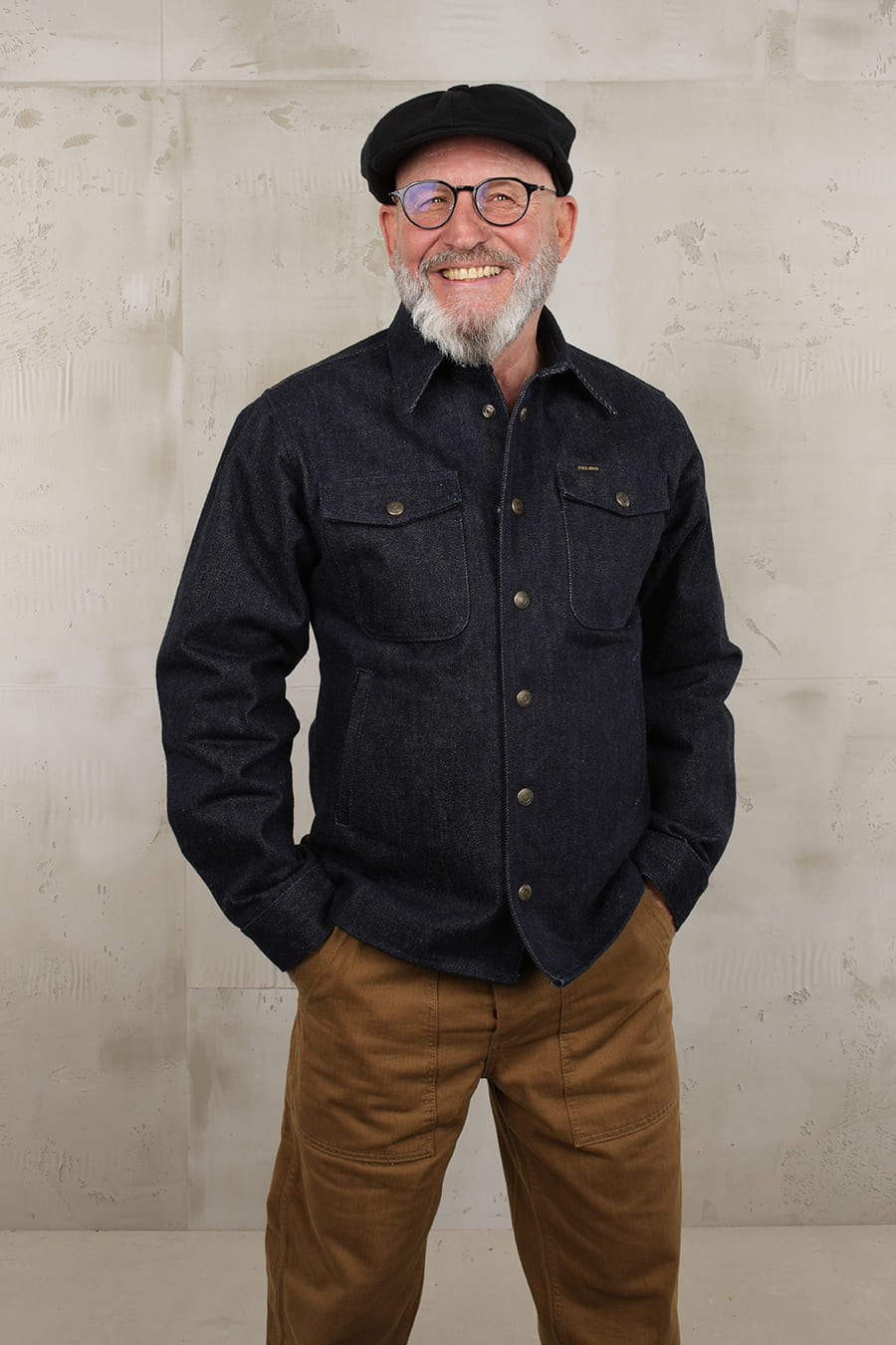 Pike Brothers 1943 CPO Shirt 21oz Denim frontal
