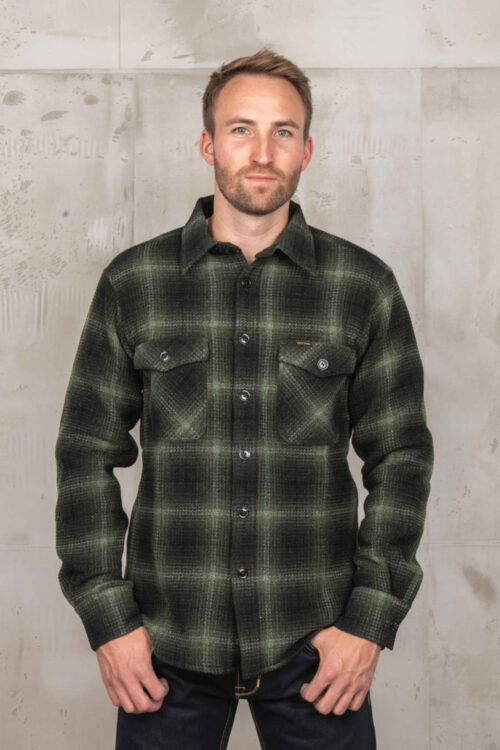 Pike Brothers 1943 CPO Shirt Logan Green frontal