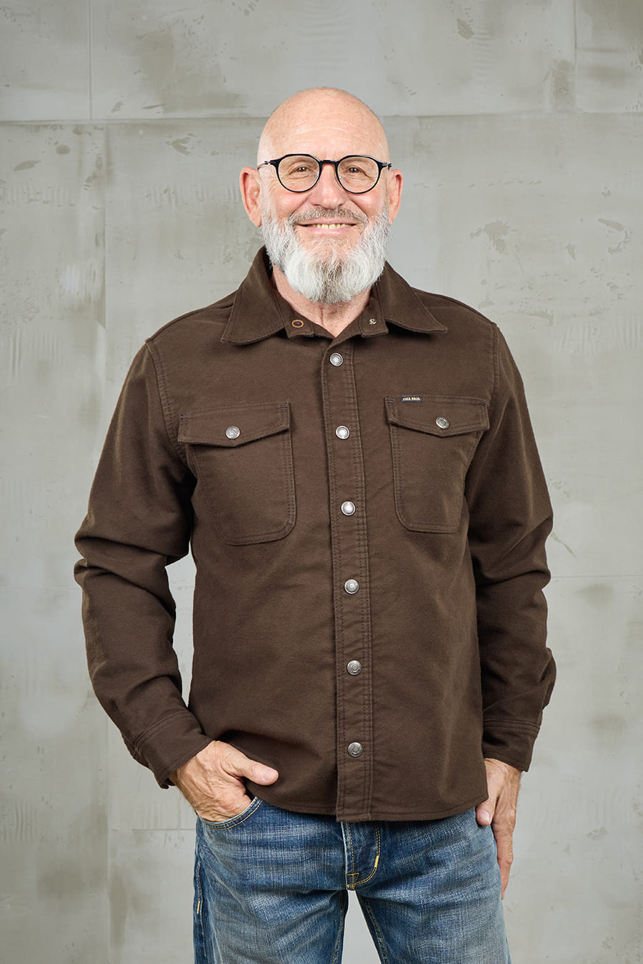 Pike Brothers 1943 CPO Shirt Moleskin Soil Brown frontal